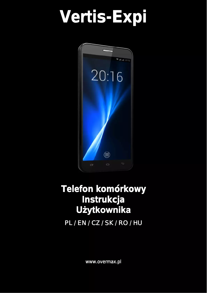 Page 1 de la notice Manuel utilisateur Overmax Vertis Expi