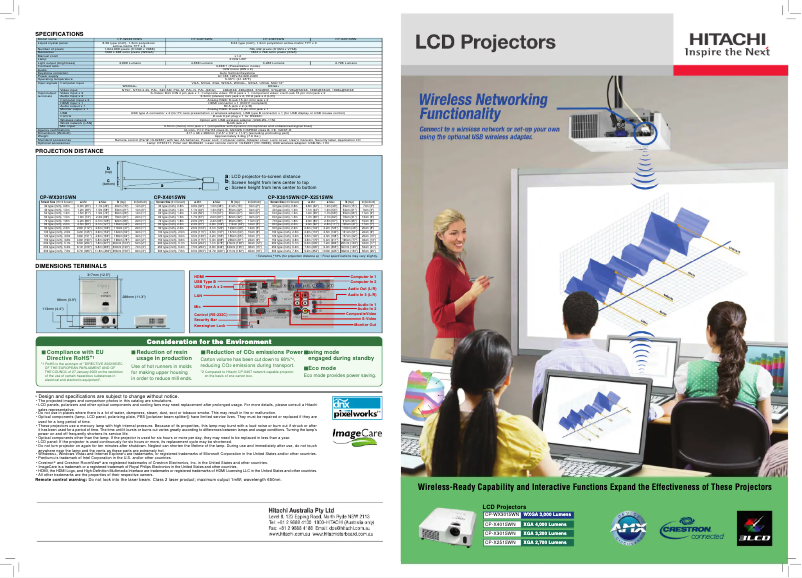 Page 1 de la notice Brochure Hitachi CP-X4015WN