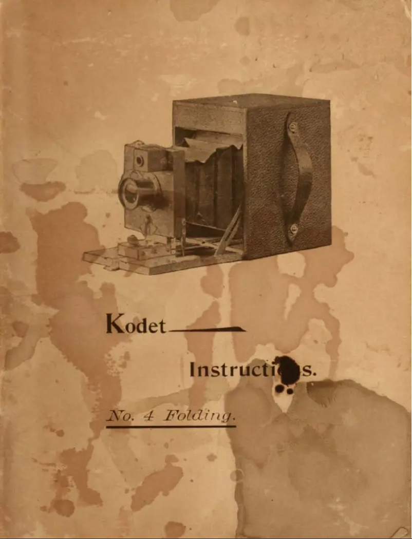 Page 1 de la notice Manuel utilisateur Kodak No 4 Folding