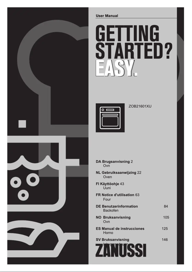 Page n°1 - Manuel utilisateur Zanussi ZOB21601XU