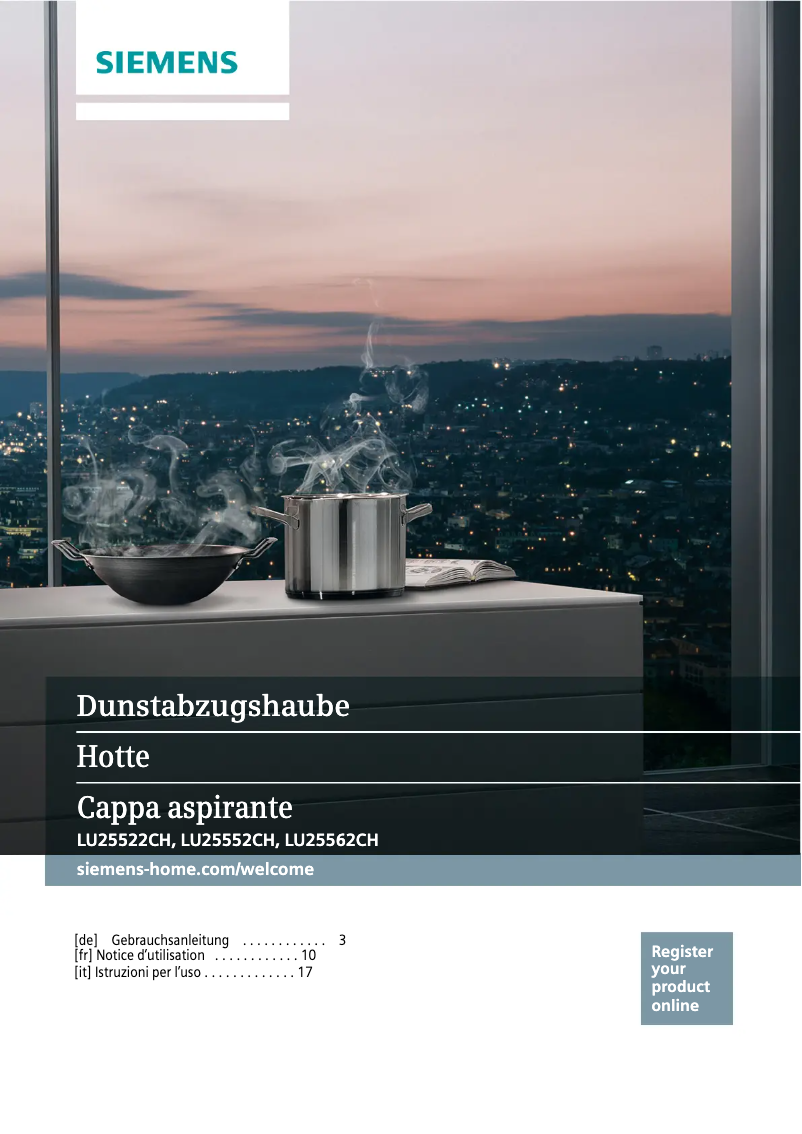 Page 1 de la notice Manuel utilisateur Siemens LU25522CH