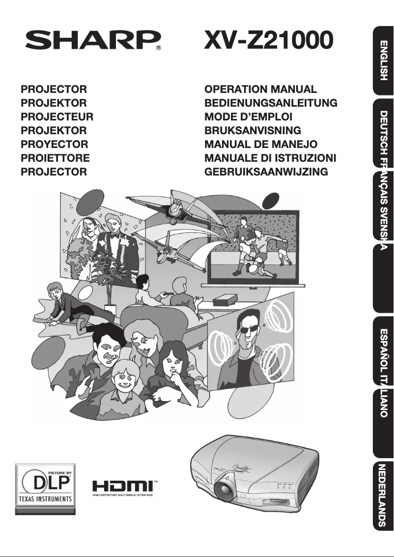 Page 1 de la notice Manuel utilisateur Sharp XV-Z21000