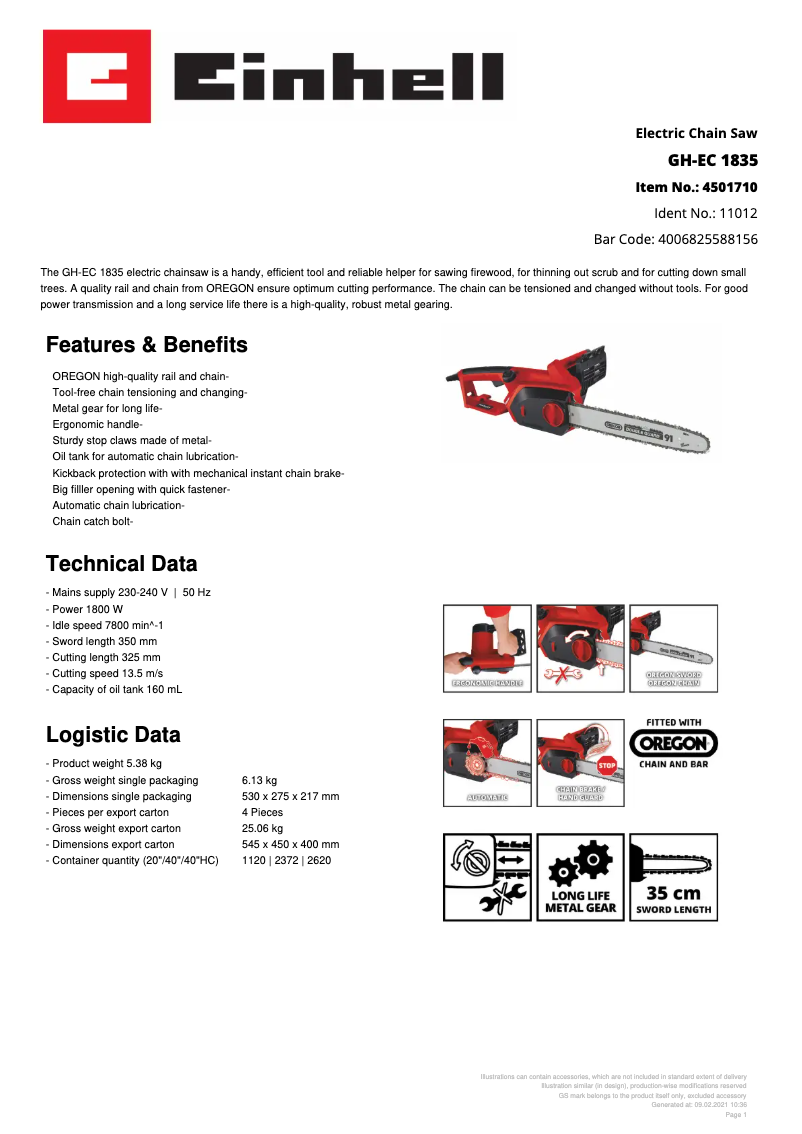Image de la première page du manuel de l'appareil GH-EC 1835