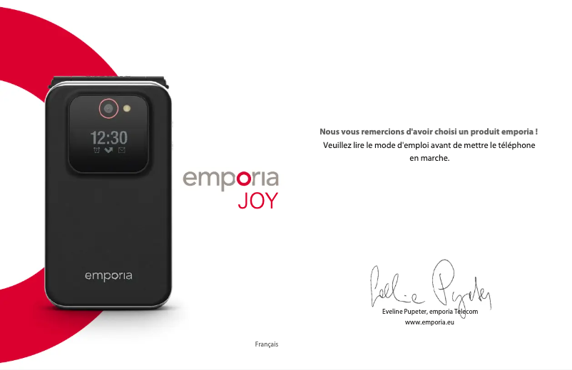 Image de la première page du manuel de l'appareil JOY