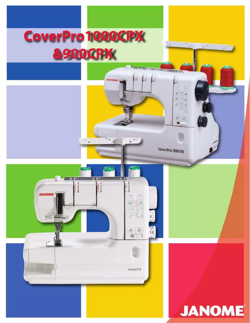 Page 1 de la notice Fiche technique Janome CoverPro 1000CPX