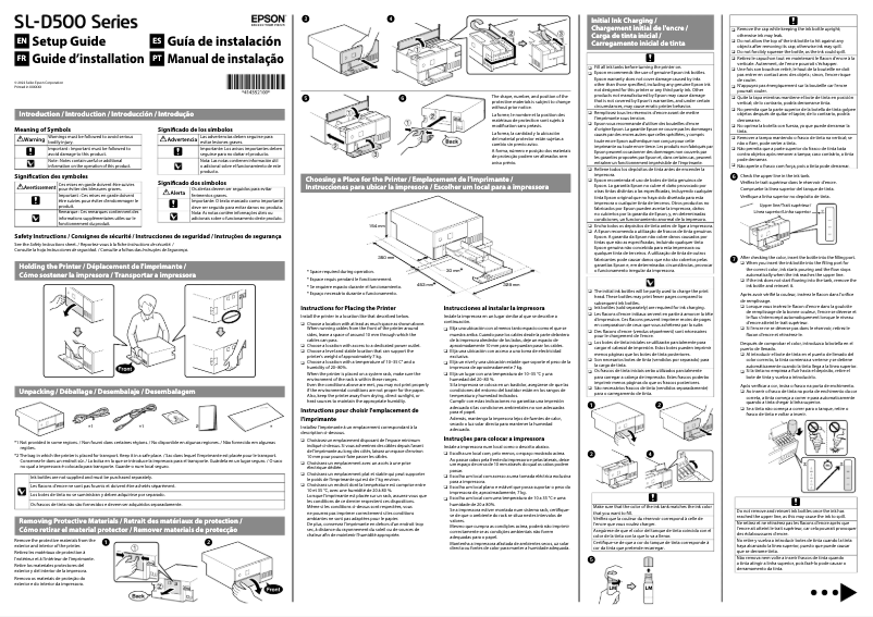 Page n°1 - Guide d'installation Epson SureLab SL-D500