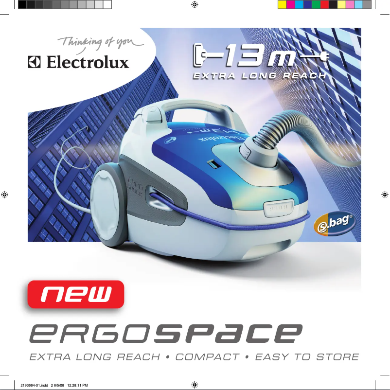 Page 1 de la notice Manuel utilisateur Electrolux ErgoSpace ZE310M