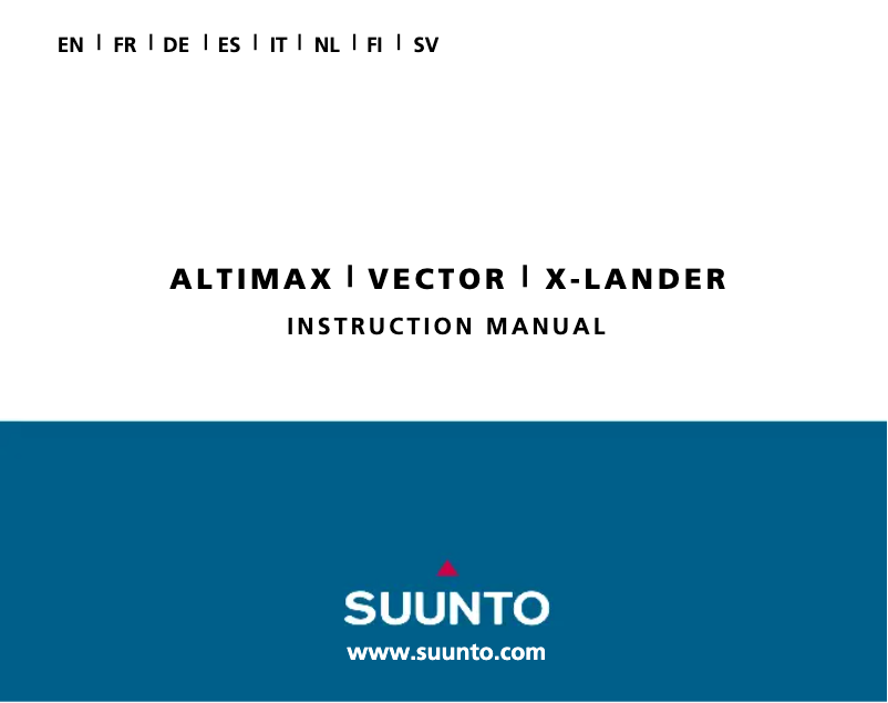 Image de la première page du manuel de l'appareil X-Lander Military