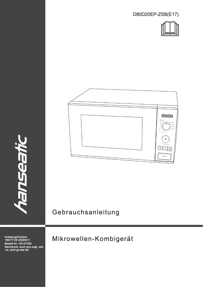 Imagen de la primera página del manual del dispositivo D80D20EP-ZSB(E17)