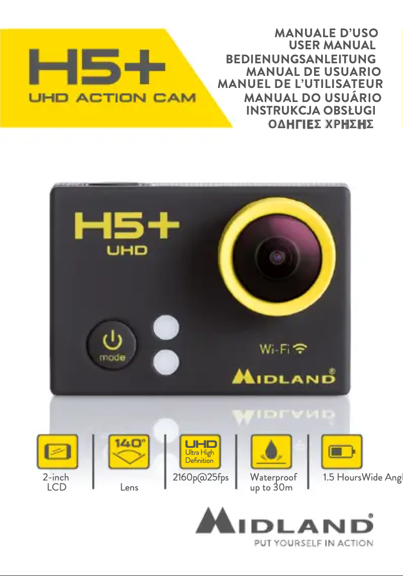 Page 1 de la notice Manuel utilisateur Midland H5+