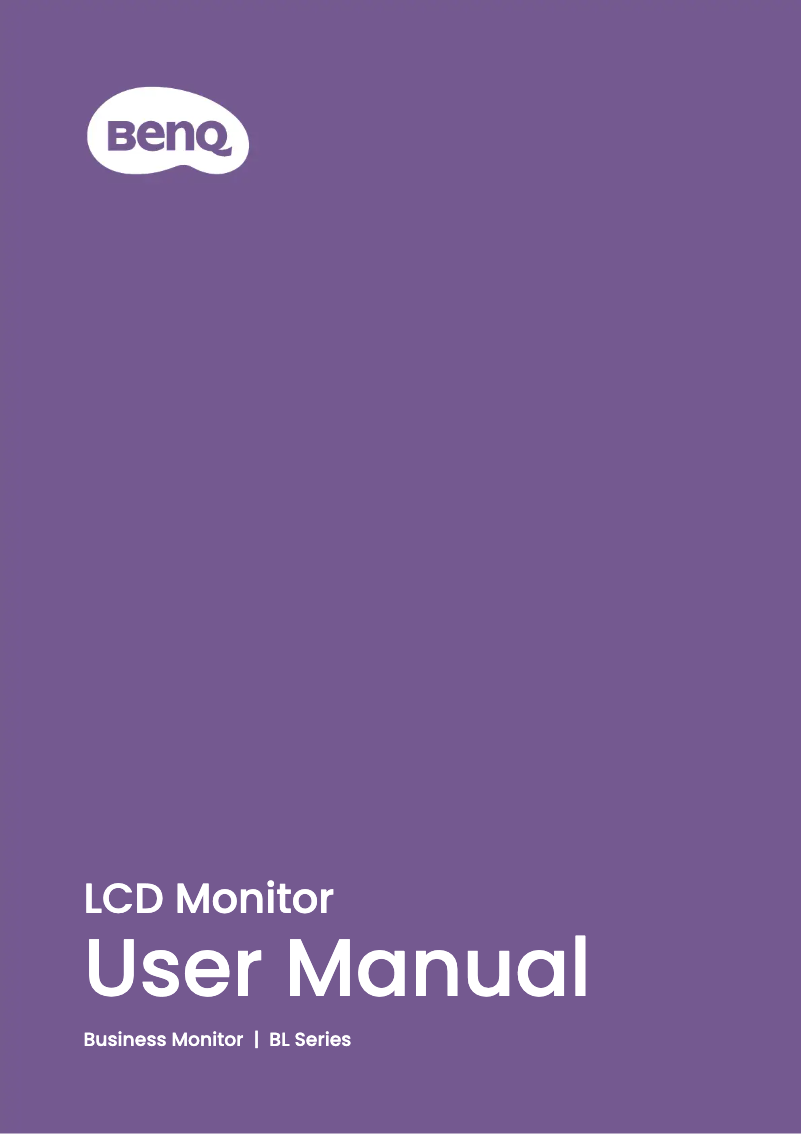 Page n°1 - Manuel utilisateur BenQ BL2790