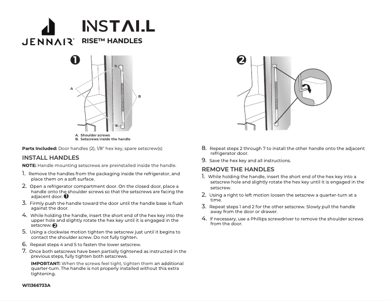 Page n°1 - Instructions / montage JennAir JS48PPDUDE