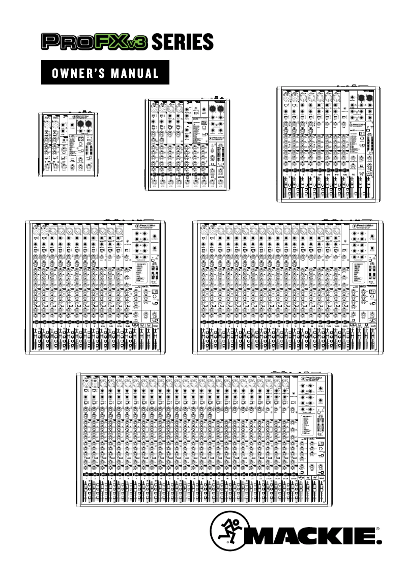 Page n°1 - Manuel utilisateur Mackie ProFX10v3