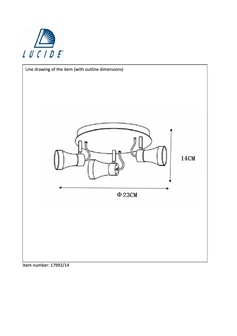 Page n°1 - Manuel utilisateur Lucide Bolo 17992/14/17