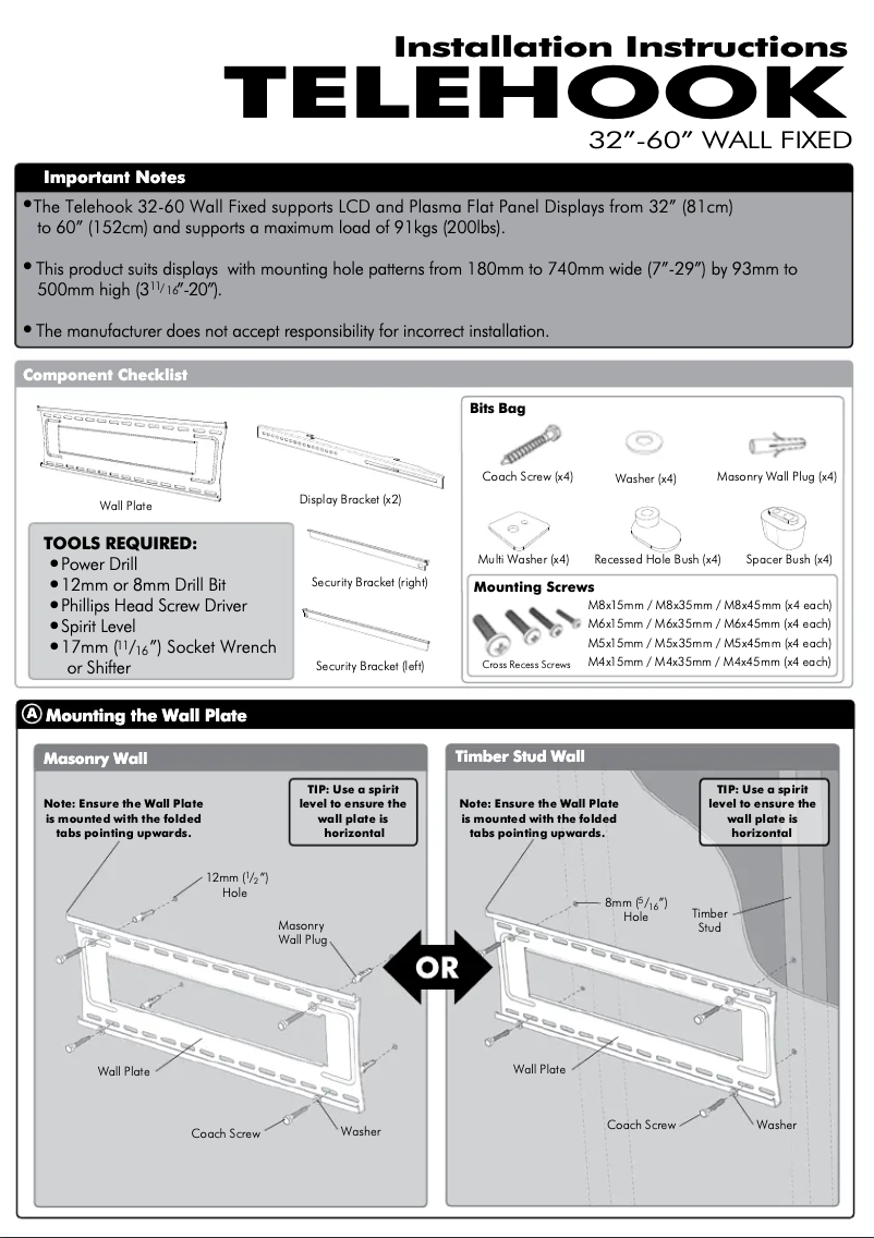 Page n°1 - Manuel utilisateur Atdec TH-32-60-UFB-TAA