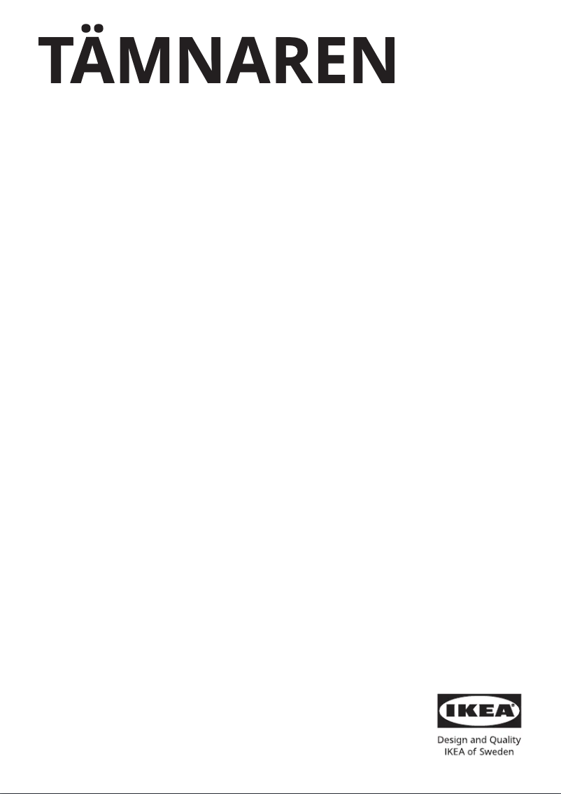 Image de la première page du manuel de l'appareil TÄMNAREN 703.594.96