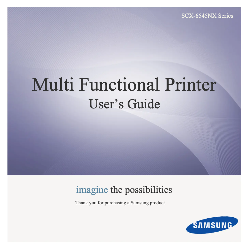 Page 1 de la notice Manuel utilisateur Samsung MultiXpress 6545N