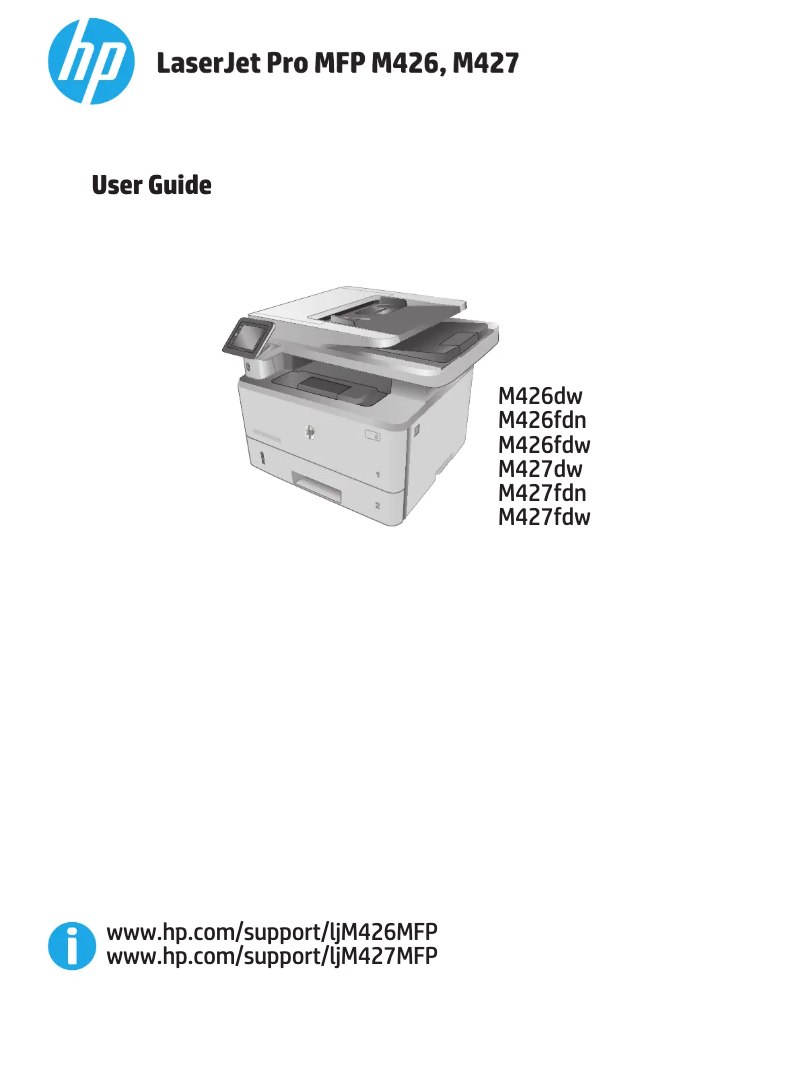 Page n°1 - Manuel utilisateur HP LaserJet Pro MFP M427