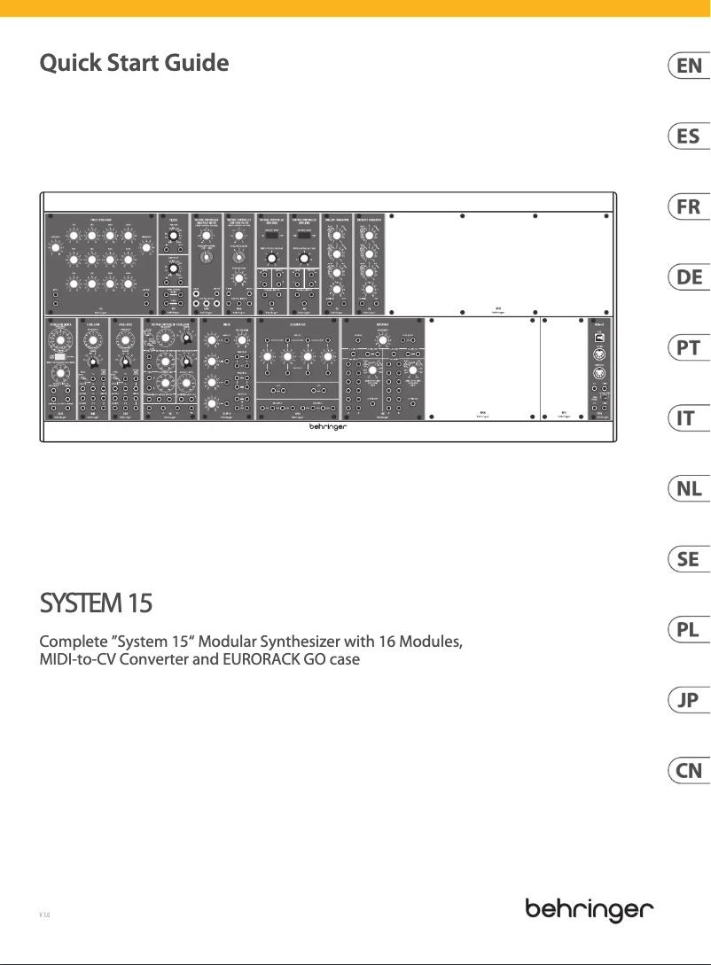 Page n°1 - Manuel utilisateur Behringer System 15