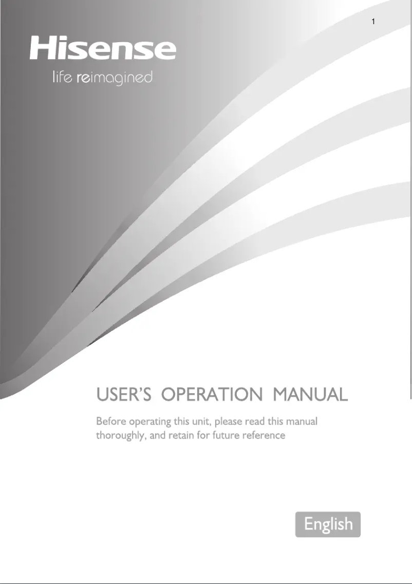 Page 1 de la notice Manuel utilisateur Hisense RS694N4ICE