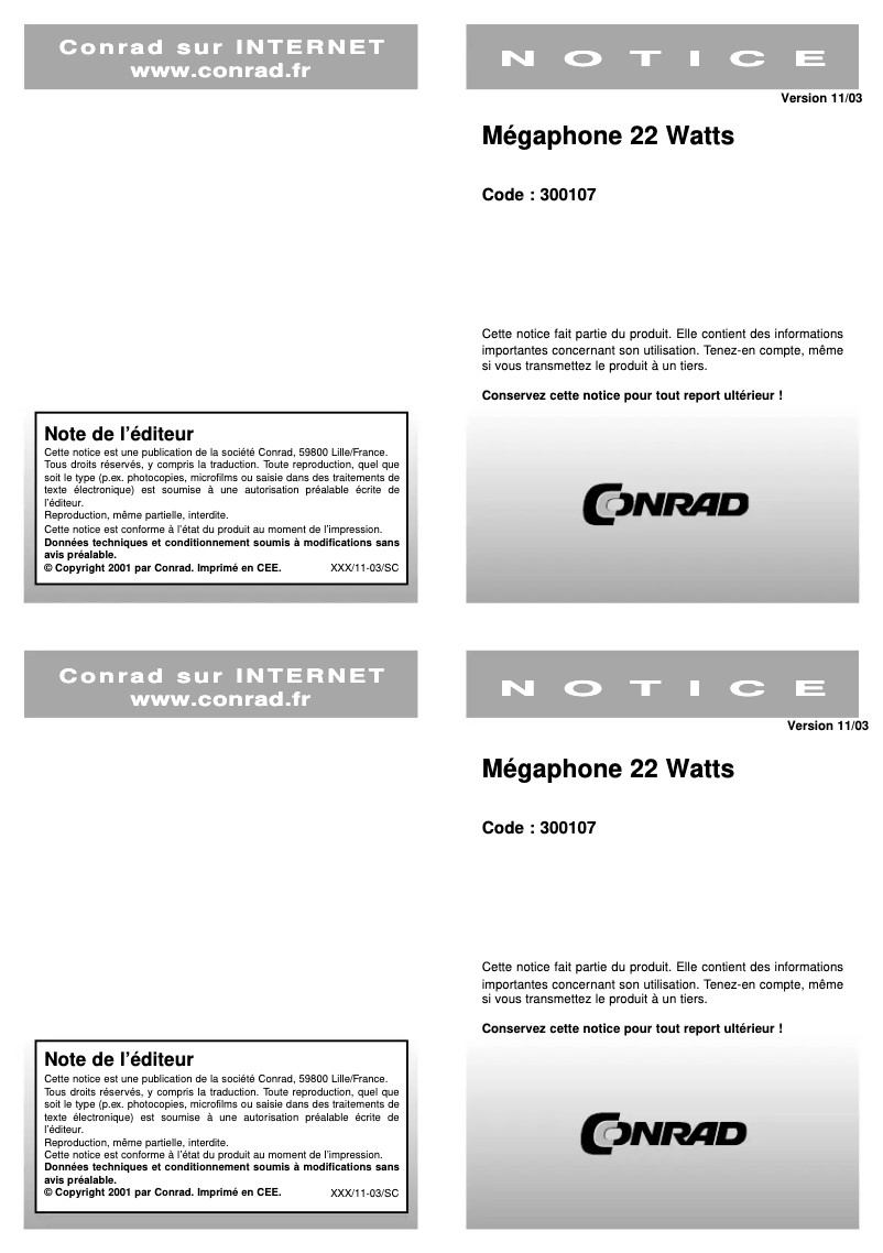 Image de la première page du manuel de l'appareil JE-583