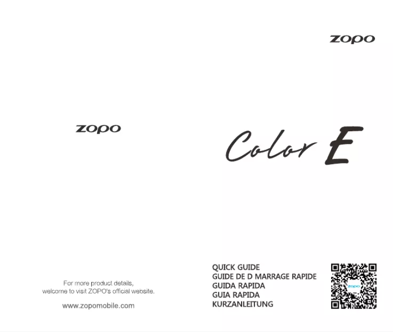 Image de la première page du manuel de l'appareil Color E