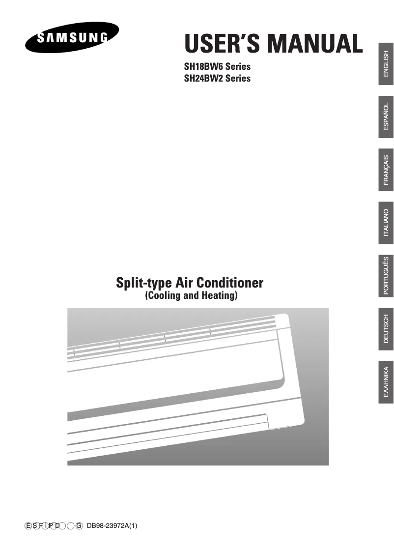 Page 1 de la notice Manuel utilisateur Samsung SH24BW2