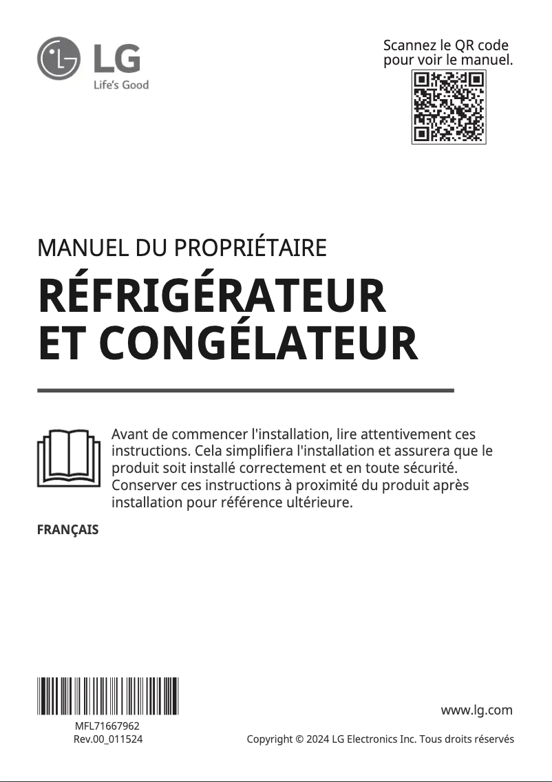 Page n°1 - Manuel utilisateur LG GMV960NNME