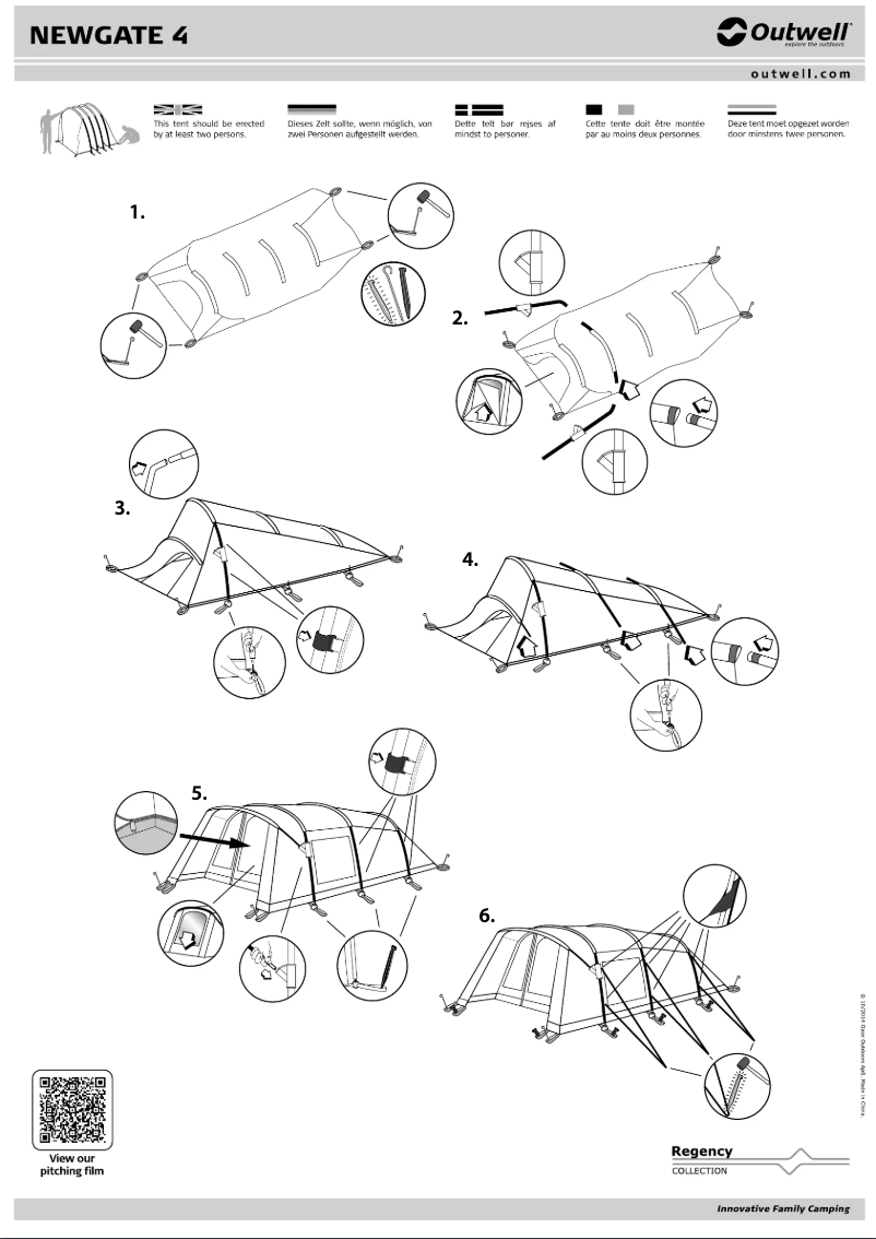 Página 1 del manual Manual de usuario Outwell Newgate 4