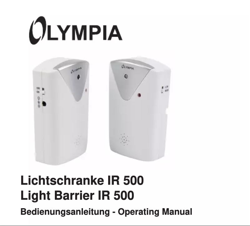 Image de la première page du manuel de l'appareil IR 500