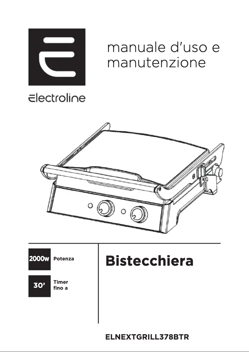 Image de la première page du manuel de l'appareil ELNEXTGRILL378BTR
