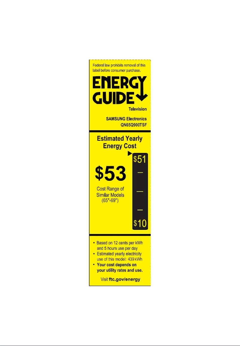 Page n°1 - Label énergétique Samsung QN65Q900TSFXZA