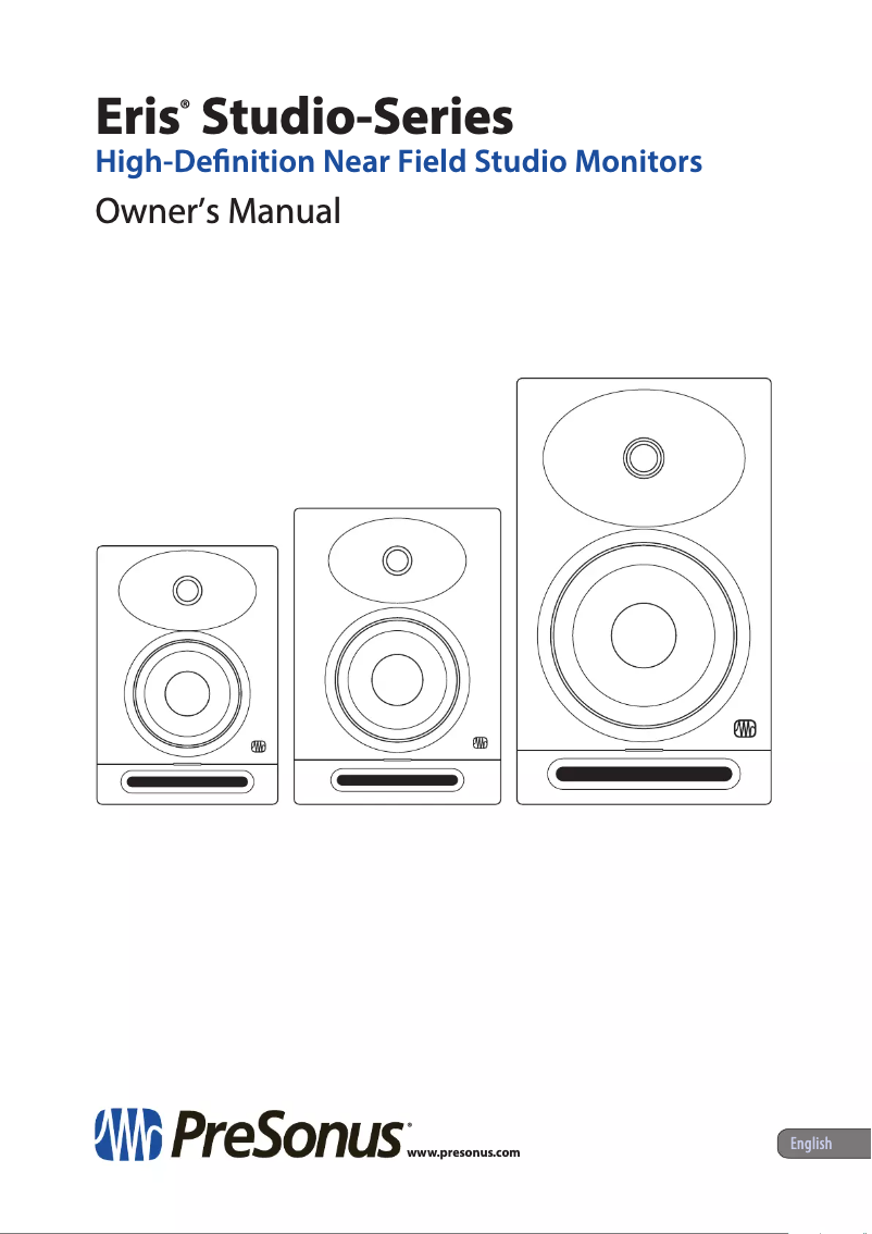 Page n°1 - Manuel utilisateur PreSonus Eris 8