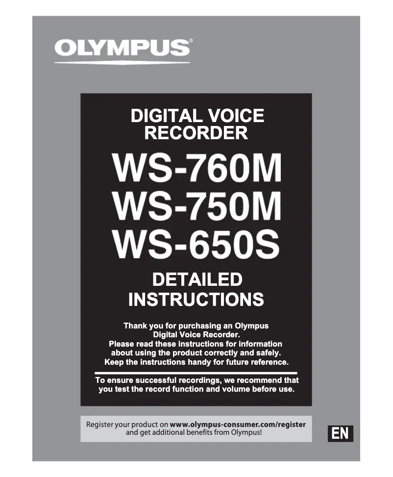 Image de la première page du manuel de l'appareil WS-760M