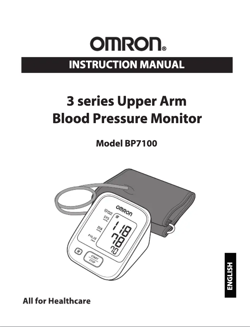 Page n°1 - Manuel utilisateur Omron BP7100