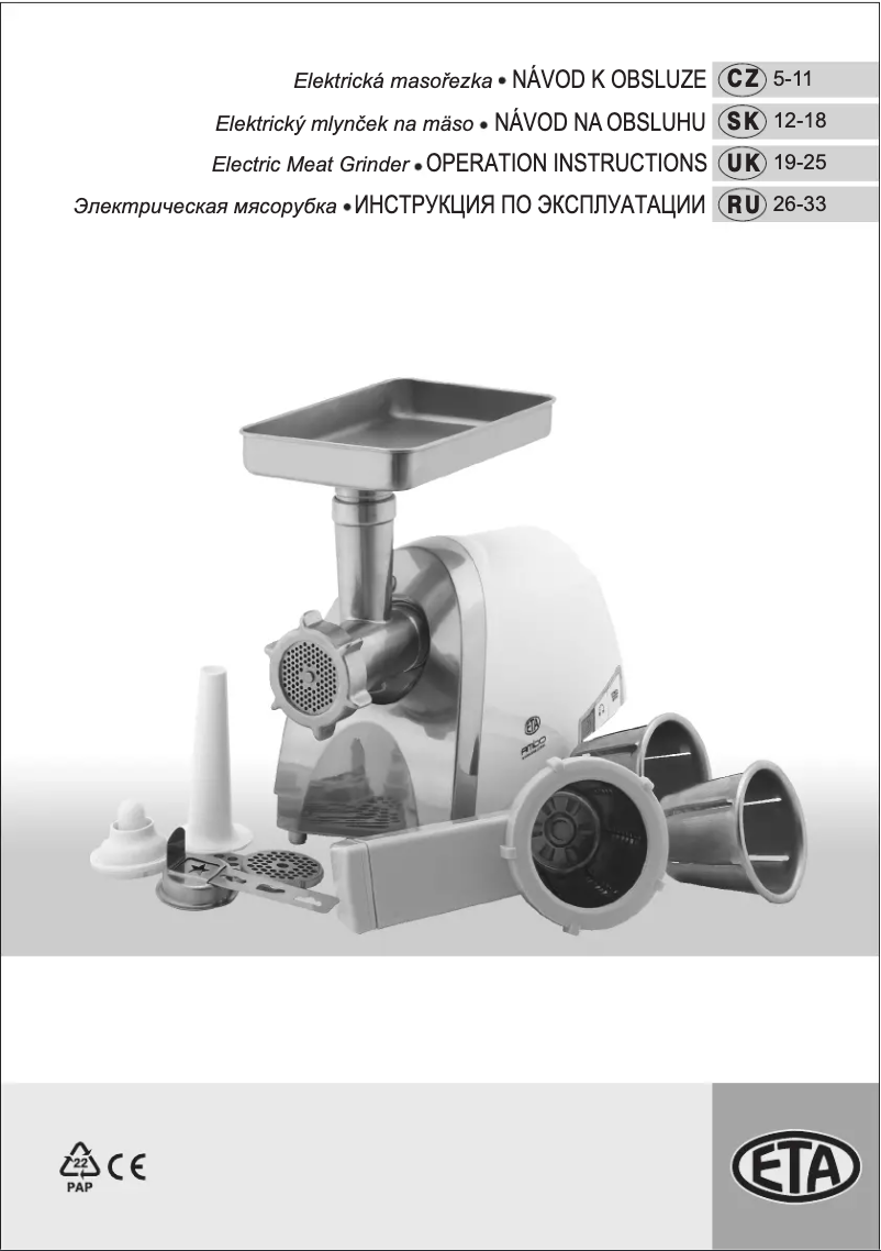 Page 1 de la notice Manuel utilisateur Eta Ambo