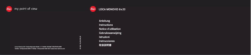 Image de la première page du manuel de l'appareil Monovid 8x20