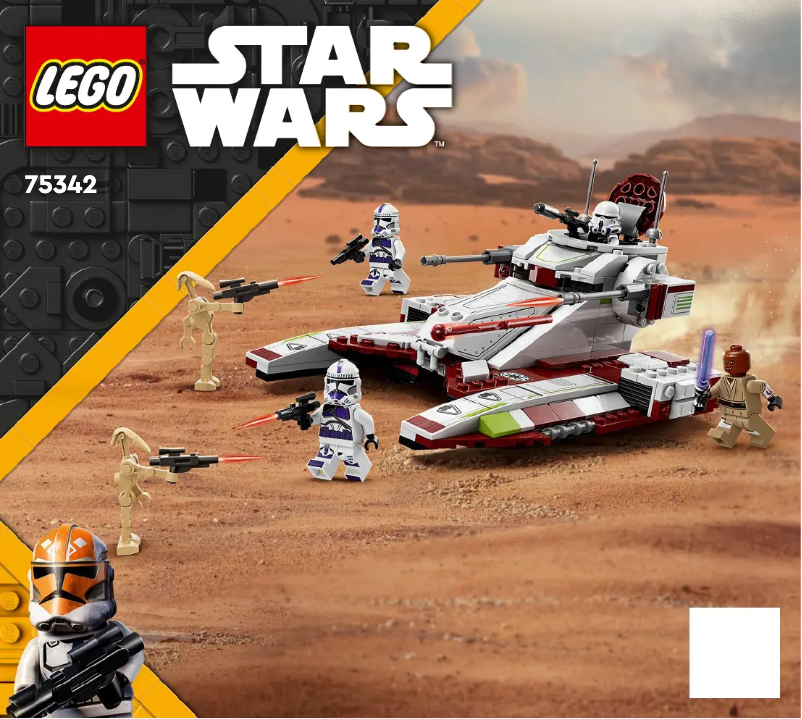Page 1 de la notice Consignes visuelles Lego Star Wars 75342