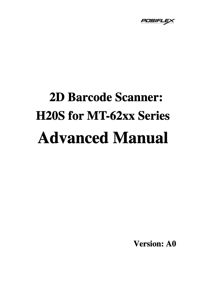 Page n°1 - Manuel utilisateur Posiflex MT-6208A