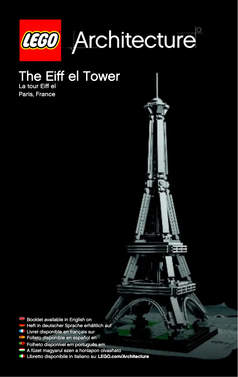 Page n°1 - Manuel utilisateur Lego The Eiﬀ el Tower 21019
