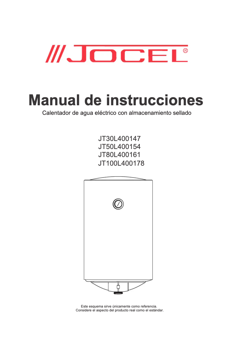 Page n°1 - Manuel utilisateur Jocel JT100L400178