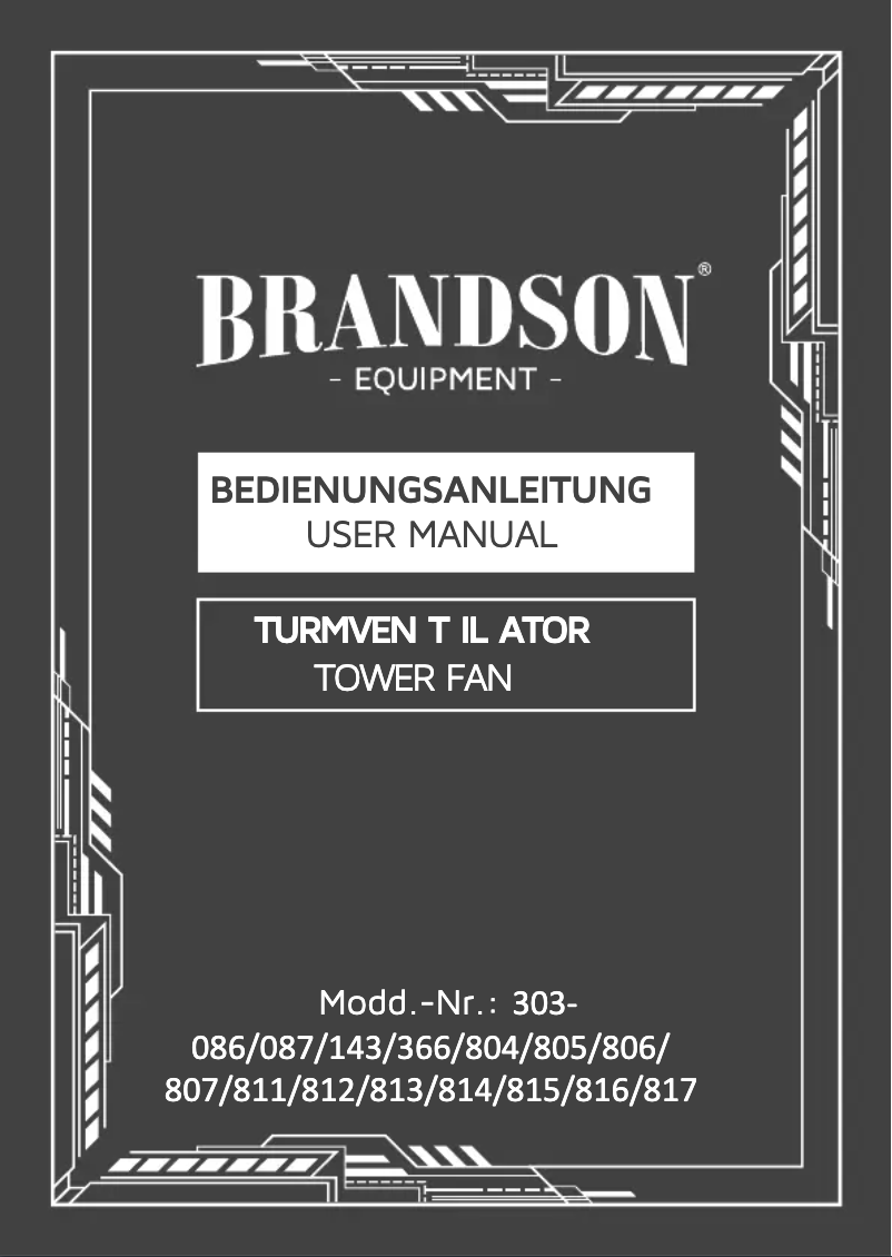 Page 1 de la notice Manuel utilisateur Brandson 303814