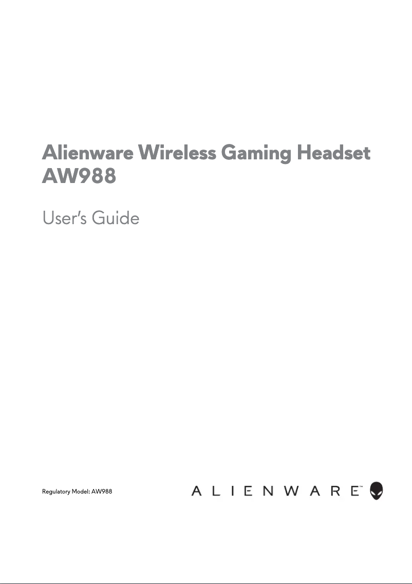 Page 1 de la notice Manuel utilisateur Alienware AW988