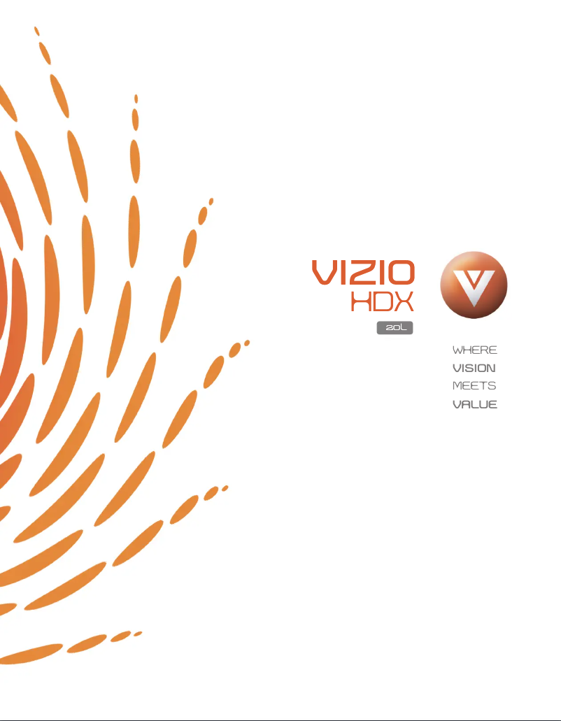 Page 1 de la notice Manuel utilisateur VIZIO HDX 20L