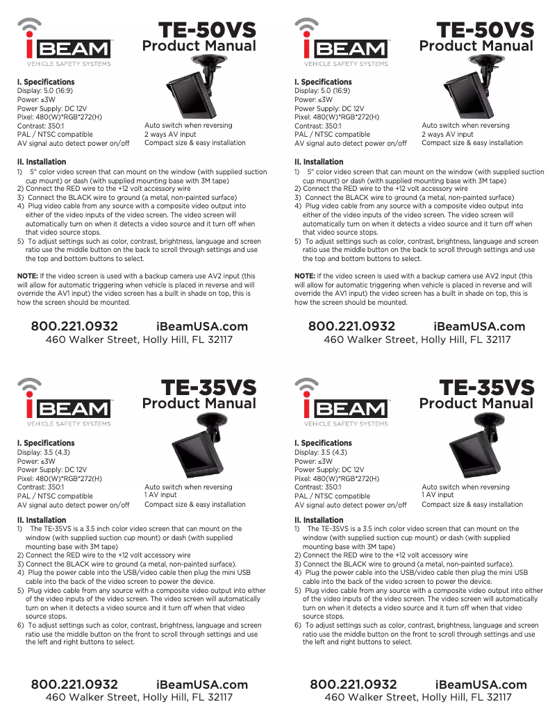 Image de la première page du manuel de l'appareil TE-50VS