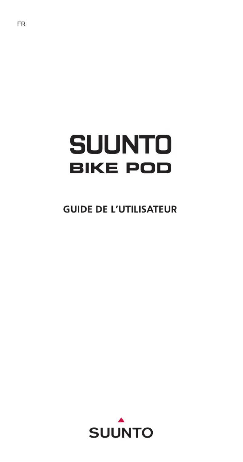 Page n°1 - Manuel utilisateur Suunto Bike POD