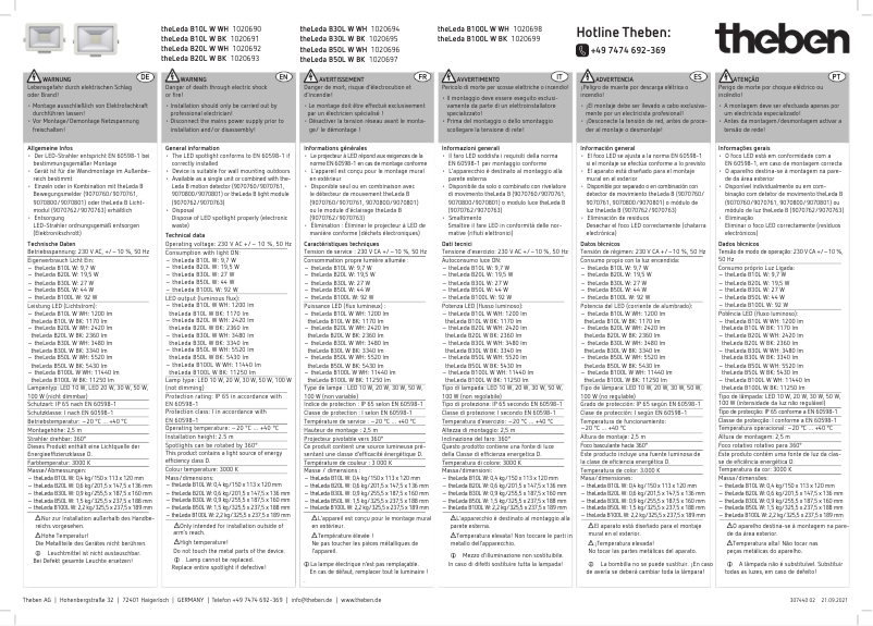 Page n°1 - Manuel utilisateur Theben theLeda B100L W WH