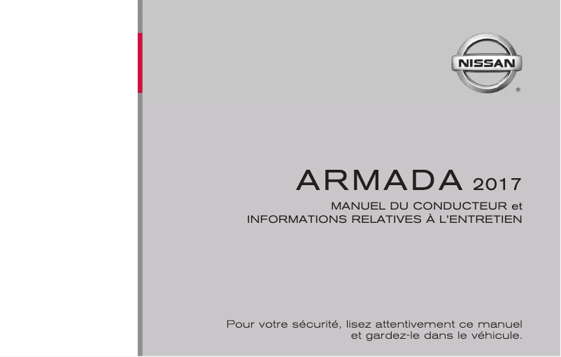 Page 1 de la notice Manuel utilisateur Nissan Armada (2017)