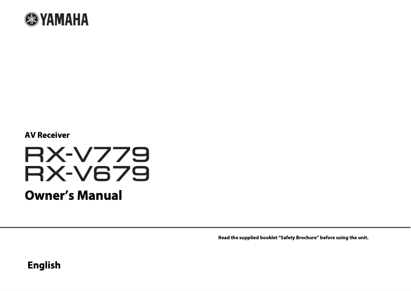 Página 1 del manual Manual de instrucciones Yamaha RX-V679