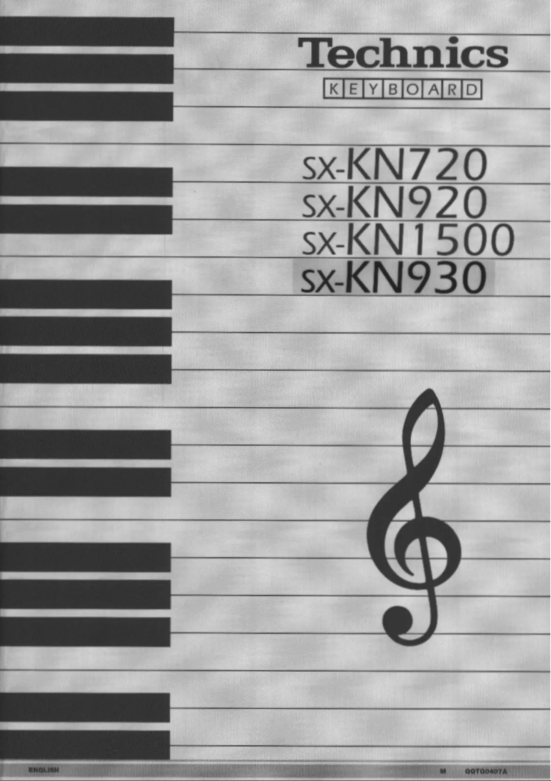 Page 1 de la notice Manuel utilisateur Technics SX-KN930